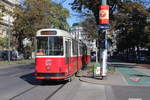 Wien Wiener Linien SL D (c5 1413 (Bombardier-Rotax 1978)) I, Innere Stadt, Universitätsring / Mölker Bastei am 15. Oktober 2017.