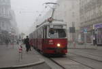 Wien Wiener Linien SL 49 (E1 4548 + c4 1372(?)) XV, Rudolfsheim-Fünfhaus, Märzstraße  / Benedikt-Schellinger-Gasse (Hst. Schweglerstraße) am 20. Oktober 2017.