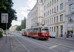Wien Wiener Linien SL 5 (E1 4792 + c4 1306) IX, Alsergrund, Spitalgasse am 4. August 2010. - Scan eines Farbnegativs. Film: Kodak FB 200-7. Kamera: Leica C2.