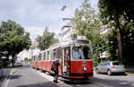 Wien Wiener Linien SL 40 (E2 4010) XVIII, Währing, Gersthof, Herbeckstraße / Scheibenbergstraße (Endstation Gersthof, Herbeckstraße) am 5. August 2010. - Scan eines Farbnegativs. Film: Kodak FB 200-7. Kamera: Leica C2.