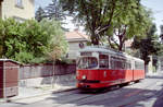 Wien Wiener Linien SL 9 (E1 4855) XVIII, Währing, Gersthof, Wallrißstraße (Endhaltestelle) am 5. August 2010. - Scan eines Farbnegativs. Film: Kodak FB 200-7. Kamera: Leica C2.