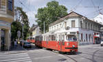 Wien Wiener Linien SL 9 (E1 4855) XVIII, Währing, Gersthof, Gersthofer Straße / S-Bahnhof Gersthof am 5. August 2010. - Scan eines Farbnegativs. Film: Kodak FB 200-7. Kamera: Leica C2.