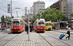 Wien Wiener Linien SL 2 (E1 4546) / SL 1 (E1 4847) / SL VRT (E1 4866) I, Innere Stadt, Schwedenplatz am 6.