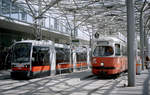 Wien WL SL 5 (B 649 + E1 4786) II, Leopoldstadt, Praterstern am 4. August 2010. - Scan eines Farbnegativs. Film: Kodak 200-8. Kamera: Kodak Retina Automatic II.