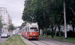 Wien Wiener Linien SL 18 (E1 4508 + c3 1234) V, Margareten, Margaretengürtel am 6. August 2010. - Scan eines Farbnegativs. Film: Kodak 200-8. Kamera: Kodak Retina Automatc II.