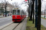 Wien Wiener Linien SL D (c5 1502 + E2 4302) I, Innere Stadt, Burgring am 17.