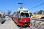 Wien Wiener Linien SL 25 (E1 4774) XXII, Donaustadt, Erzherzog-Karl-Straße / Polgarstraße (Hst. Polgarstraße) am 20. April 2018.