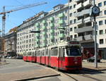 Wien Wiener Linien SL 2 (E2 4069 + c5 1469) XX, Brigittenau, Marchfeldstraße / Vorgartenstraße / Friedrich-Engels-Platz am 21.