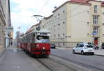 Wien Wiener Linien SL 25 (E1 4780 (SGP 1972) + c4 1316 (Bombardier-Rotax 1974)) XXII, Donaustadt, Konstanziagasse / Hans-Steger-Gasse am 26.