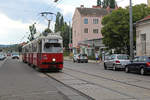 Wien Wiener Linien SL 49 (E1 4549 (Bombardier-Rotax 1975) + c4 1359 (Bombardier-Rotax 1976)) XIV, Penzing, Oberbaumgarten, Hütteldorfer Straße am 25. Juli 2018.