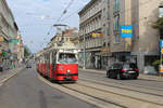 Wien Wiener Linien SL 49 (E1 4538 (Bombardier-Rotax 1974) + c4 1337 (Bombardier-Rotax 1975)) XIV, Penzing / XV, Rudolfsheim-Fünfhaus, Hütteldorfer Straße / Sturzgasse am 27.