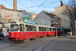 Wien Wiener Linien SL 67 (E2 4304 + c5 1504 (Bombardier-Rotax 1978 bzw. 1989)) X, Favoriten, Neilreichgasse / Raxstraße am 15. Feber / Februar 2019.