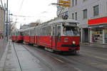Wien Wiener Linien SL 26 (E1 4861 (SGP 1976) + c4 1319 (Bombardier-Rotax 1974)) XXI, Floridsdorf, Schloßhofer Straße am 13.