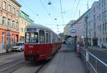 Wien Wiener Linien SL 49 (c4 1335 (Bombardier-Rotax, vorm. Lohnerwerke, 1975) + E1 4515 (Lohnerwerke 1972)) XIV, Penzing, Hütteldorf, Linzer Straße / Satzberggasse (Hst. Satzberggasse) am 14. Feber / Februar 2019. 