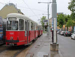 Wien Wiener Linien SL 25 (c4 1317 + E1 4730) XXII, Donaustadt, Hirschstetten, Konstanziagasse / Erzherzog-Karl-Straße (Hst.