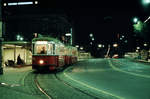 Wien: Die Wiener Straßenbahnen vor 50 Jahren: Motiv: T1 414 (Lohnerwerke 1954) mit einem Beiwagen des Typs k8, eines Beiwagentyps, den sowohl die Lohnerwerke als Gräf & Stift 1953 bauten.