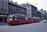 Wien Wiener Stadtwerke-Verkehrsbetriebe (WVB) SL 167 (E1 4691 (SGP 1968)) X, Favoriten, Laxenburger Straße am 2. Mai 1976. - Scan eines Diapositivs. Kamera: Leica CL.