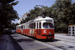 Wien Wiener Stadtwerke-Verkehrsbetriebe (WVB) SL 26 (E1 4806 (SGP 1973)) XXI, Floridsdorf, Hoßplatz im Juli 1992. - Scan eines Diapositivs. Film: Agfa Agfachrome 200RS. Kamera: Leica CL.