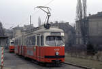Wien Wiener Stadtwerke-Verkehrsbetriebe (WVB) SL 58 (E 4420 (Lohnerwerke 1962)) Hietzing, Unter-St.-Veit, Hummelgasse (Endstation) am 30.