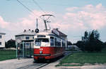Wien Wiener Stadtwerke-Verkehrsbetriebe (WVB) SL 25 (E1 4699 (SGP 1968)) XXII, Donaustadt,  Kagran, Wagramer Straße / Eipeldauerstraße / Kagraner Friedhof (Endstation) am 13.