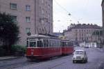 Wien Wiener Stadtwerke-Verkehrsbetriebe (WVB) SL D/ (36) (L4 543 (SGP 1961)) IX, Alsergrund, Althanstraße / Newaldgasse am 21. Juli 1974. - Scan eines Diapositivs. Film: AGFA CT 18. Kamera: Minolta SRT-101.