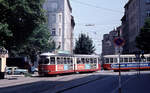 Wien WVB SL 167 (E1 4719 (SGP 1969)) X, Favoriten, Inzersdorfer Straße / Favoritenstraße im Juli 1975.