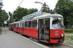 Wien, Wiener Linien, SL 1 (E 4863 + Bw 1363), Prater Hauptallee; 21.07.2012