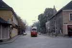 Wien WVB SL 38 (E1 4636) Grinzinger Allee / Himmelstrasse im Oktober 1978.