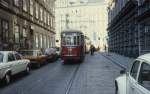 Wien WVB SL 5 (c3 1256) Millergasse im Oktober 1979.