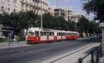 Wien WVB SL J (E1 4515) Krntner Ring / Krntner Strasse im Juli 1992.