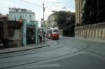 Wien WVB SL 42 (E 4613) Kreuzgasse / Vinzenzgasse im Juli 1992.