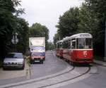 Wien WVB SL 60 (c5 1442 + E2 4042) Rodaun, Beethovenstrasse im Juli 1992.