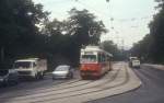 Wien WVB SL 32 (E1 4796) Obere Augartenstrasse / Untere Augartenstrasse im August 1994.