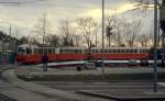 Wien Wiener Linien SL 25 (E1 4754 + c3 1270) Aspern am 18. März 2000.