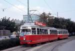 Wien WVB SL O (E1 4677) Landstrasser Gürtel / Prinz-Eugen-Strasse im August 1969. 