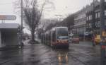 Wien Wiener Linien SL 6 (B 610) Neubaugürtel / Märzstrasse / Urban-Loritz-Platz am 19. März 2000, einem grauen und nassen Sonntag.