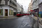 Wien Wiener Linien SL 49 (E1 4553 + c4 1360 (beide: Rotax 1976)) Neubaugasse am 19. Februar 2016.