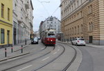 Wien Wiener Linien SL 33 (E1 4808) Josefstadt, Skodagasse / Laudongasse am 16. Februar 2016.