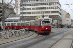 Wien Wiener Linien SL 25 (E1 4744 + c4 1339) Floridsdorf, Franz-Jonas-Platz / Schloßhofer Straße am 21.