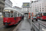 Wien Wiener Linien SL 5 (c4 1316 + E1 4788) Hst. Nußdorfer Straße / Alserbachstraße am 17. Februar 2016.