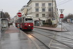 Wien Wiener Linien SL 5 (E1 4730) Leopoldstadt, Rabbiner-Schneerson-Platz (Hst. Nordwestbahnstraße) am 17. Februar 2016.