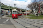 Wien Wiener Linien SL 6 (E2 4078 + c5 1478) Mariahild, Gumpendorfer Gürtel / Linke Wienzeile am 16. Februar 2016.