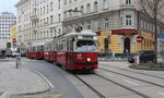 Wien Wiener Linien SL 5 (E1 4800 + c4 1315) Josefstadt, Skodagasse / Feldgasse / Florianigasse am 16. Februar 2016.