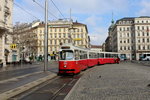 Wien Wiener Linien SL 71 (E2 4097 + c5 1497) Innere Stadt, Schwarzenbergplatz am 24. März 2016.