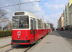 Wien Wiener Linien SL 2 (c5 1461 + E2 4061) Brigittenau, Friedrich-Engels-Platz (Endhaltestelle) am 23. März 2016.
