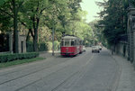 Wien WVB SL G2 (L4 606 + l3) Döbling (19. (XIX) Bezirk), Hohe Warte (Hst. Perntergasse) im Juli 1977. - Dr. Josef Pernter (1848 - 1908) war Direktor der Zentralanstalt für Meteorologie und Geodynamik.