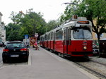 Wien Wiener Linien SL D (E2 4027) Döbling (19. (XIX) Bezirk), Nußdorf, Zahnradbahnstraße am 27. Juli 2016.