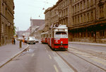 Wien WVB SL 71 (E1 4736) III, Landstraße, Rennweg / Landstraßer Hauptstraße im Juli 1982.