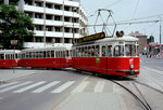 Wien WVB SL 62 (L 521 + l 1776 + l 1782) XII, Meidling, Eichenstraße / Dörfelstraße / ÖBB-Bhf Meidling im Juli 1982.