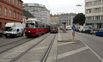 Wien Wiener Linien SL 5 (E1 4795 + c4 1317 / B 693) II, Leopoldstadt, Am Tabor am 17.